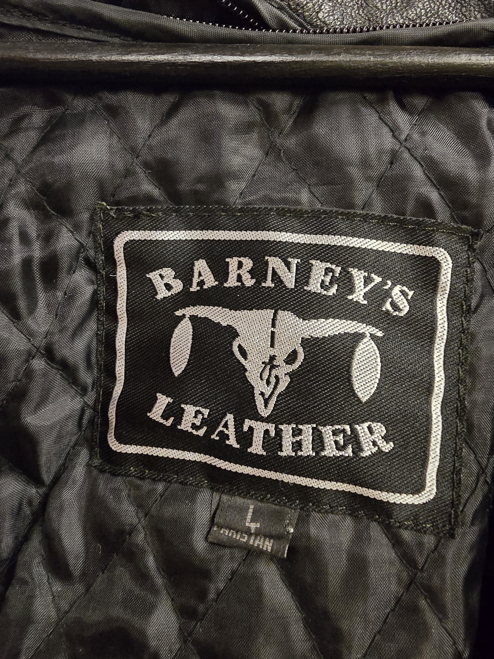 Vintage Black Fringe Leather Jacket with Zip Out Liner. - Picture 7 of 8